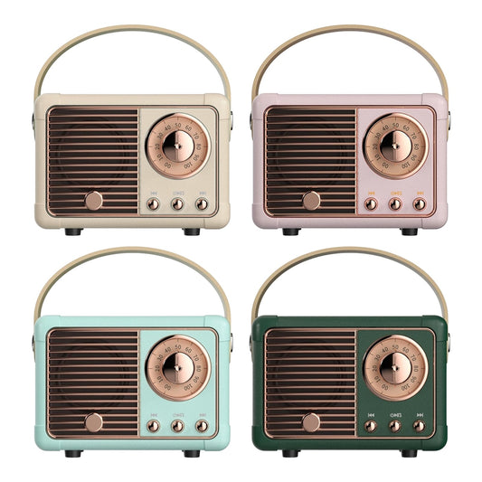 Bluetooth Retro Compact Speaker with Radio – Excellent Sound Quality - NovaShop