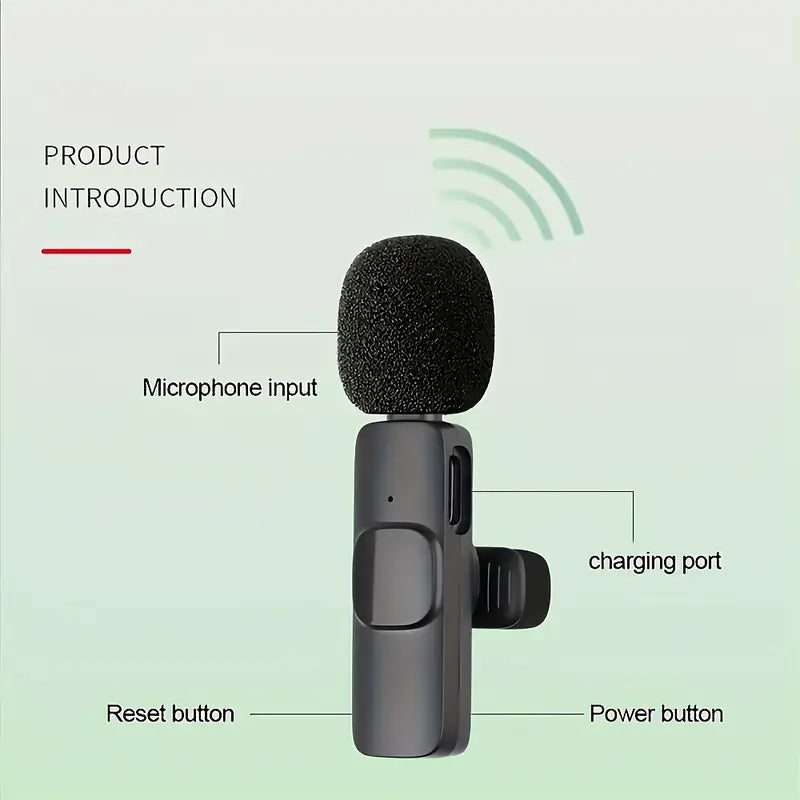 Wireless Lavalier Microphone with Noise Reduction