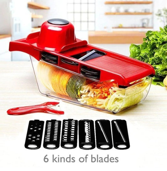 Premium Stainless Steel 6-Blade Vegetable Slicer – Versatile and Durable - NovaShop