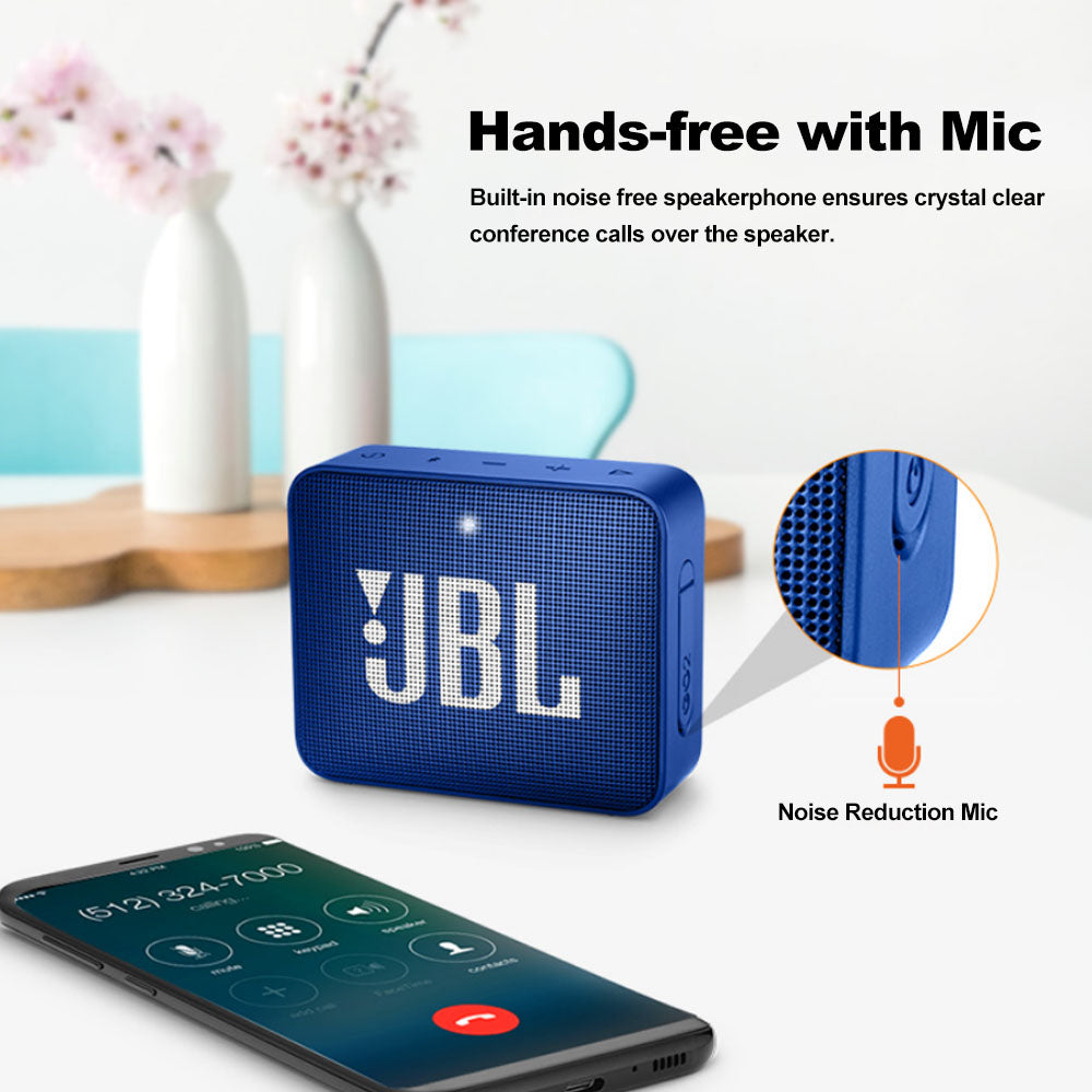 JBL GO 2 Wireless Bluetooth Speaker with IPX7 Waterproof Rating and Built-in Mic - NovaShop