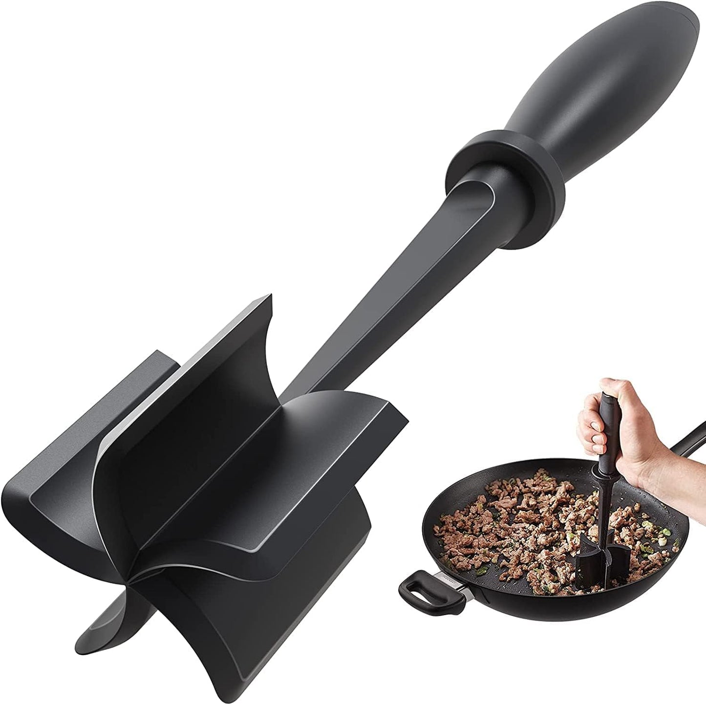 "Premium Meat Chopper & Ground Beef Masher – 5-Blade Kitchen Tool for Easy Cooking" - NovaShop