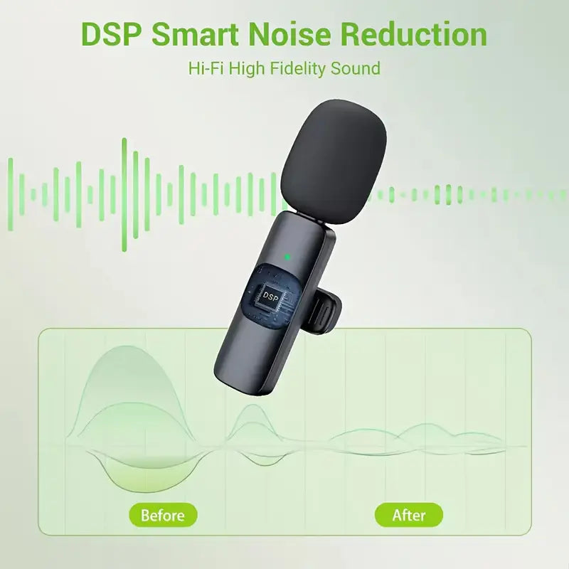 Wireless Lavalier Microphone with Noise Reduction